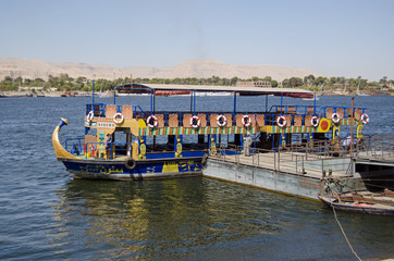 Fototapeta na wymiar Public Ferry, River Nile, Luxor