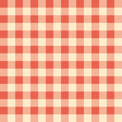 Vector Illustration Of A Red Checked Tablecloth For Background