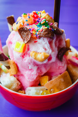 Shaved ice, thai style dessert.