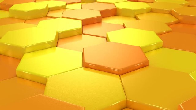Animated Orange Honeycombs