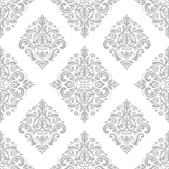 Elegant classic pattern. Seamless abstract background with repeating elements. Light silver pattern