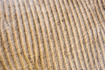 frozen sand with ice blocks