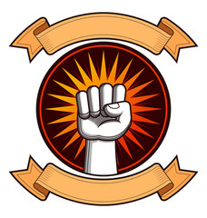 clenched fist vector illustration for resistance and revolution symbol