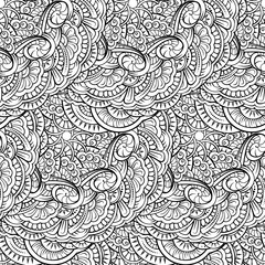 Fantasy decorative ornamental seamless pattern
