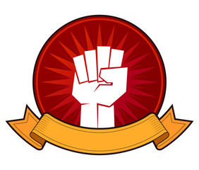 clenched fist vector illustration for resistance and revolution symbol