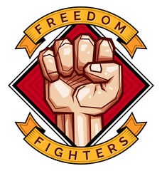 clenched fist vector illustration for resistance and revolution symbol