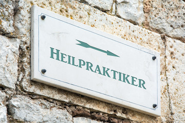 Fototapeta premium Schild 117 - Heilpraktiker