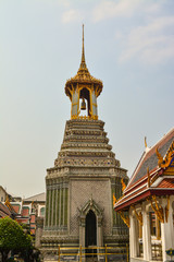 Wat Phra Kaew. Temple of the Emerald Buddha is regarded as the most sacred Buddhist temple in Bangkok Thailand