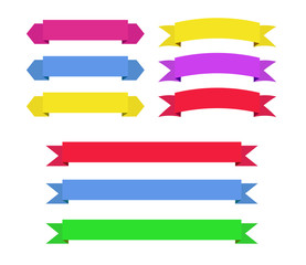 Set of color ribbons vector