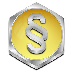 Law paragraph button - 3D illustration