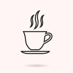 Coffee cup - vector icon.