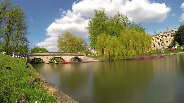 Cambridge River Cam Punting Time Lapse