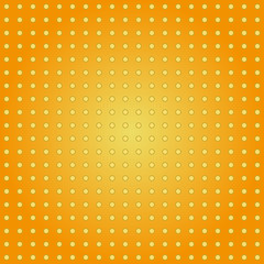 Seamless geometric pattern. Modern ornament with orange background and yellow round elements