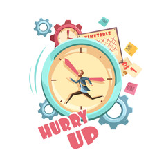 Time Control Retro Cartoon Design