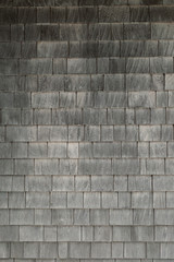 Grey weathered cedar shakes shingles background