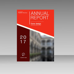 Annual report business magazine vector template. Cover book presentation in abstract design. Brochure background