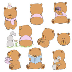 Cute cartoon bears