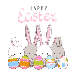 Adorable easter postrcard