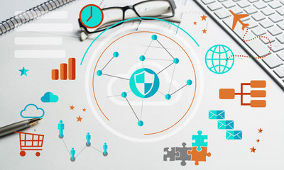 Fototapeta premium Wireless connection design