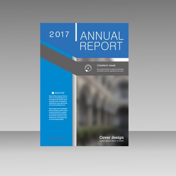 Annual report business magazine vector template. Cover book presentation in abstract design. Brochure background