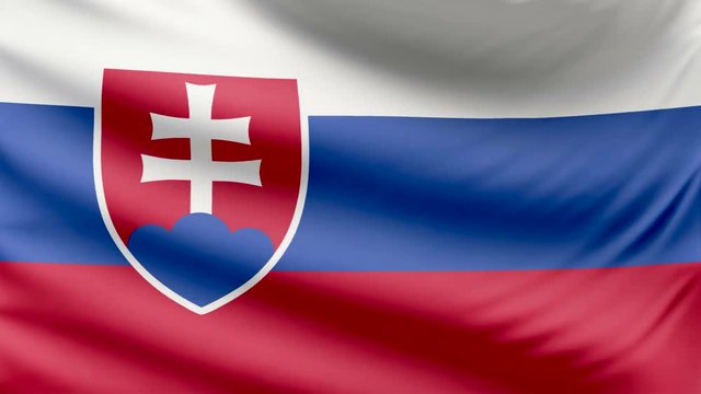Realistic beautiful Slovakia flag 4k
