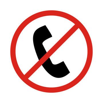 No phone vector sign,prohibit sign