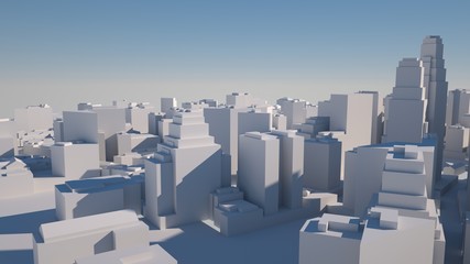 Abstract urban landscape, 3 d render