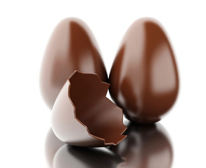 3d Broken Easter eggs
