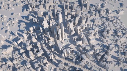 Abstract urban landscape, 3 d render