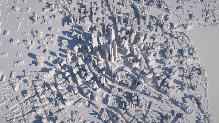 Abstract urban landscape, 3 d render