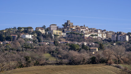 Superb view of Manciano and the surrounding countryside, Maremma Tuscany, Grosseto, Italy