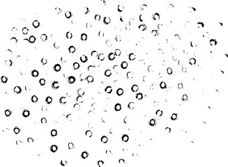 Round dots stamp frame with empty space for your text. Circle shape. Grunge texture