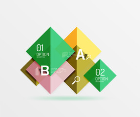 Geometric abstract background with option infographic