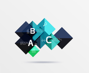 Geometric abstract background with option infographic