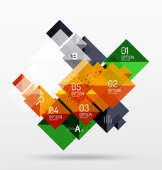 Colorful triangles and squares