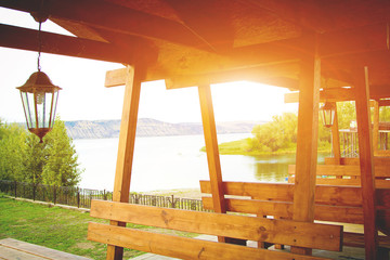 Wooden pergola