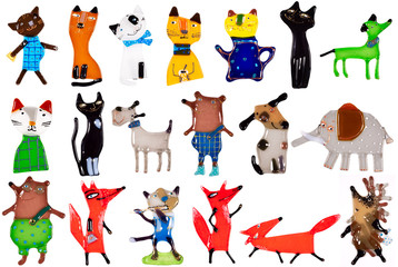 Funny animal images set.