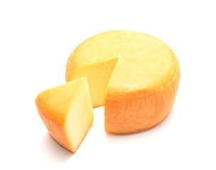  Cheese Wheel On White Background
