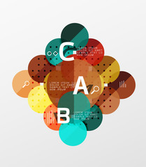 Circle geometric abstract background