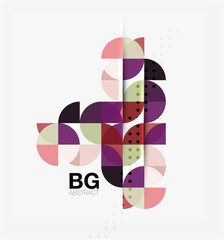 Minimalistic circle composition background