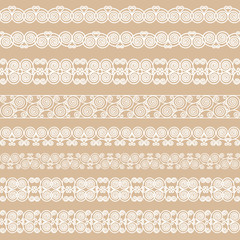 Set of white borders