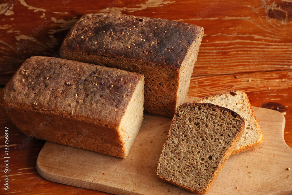 Sticker two loaves of homemade bread