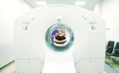 Hospital MRI scanner x-ray