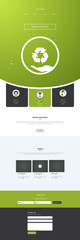 Green Eco Website Interface Design. Vector Illustration.