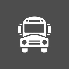 Bus school icon on a dark background