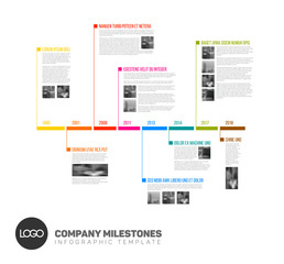 Vector Infographic timeline report template