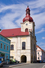 Fototapeta na wymiar Old church in Teplice nad Metuji, Czech Republic