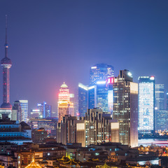 Naklejka premium skyscrapers in Shanghai,China.