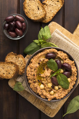 Homemade spicy hummus
