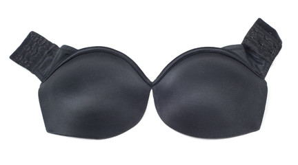 Black brassiere isolated